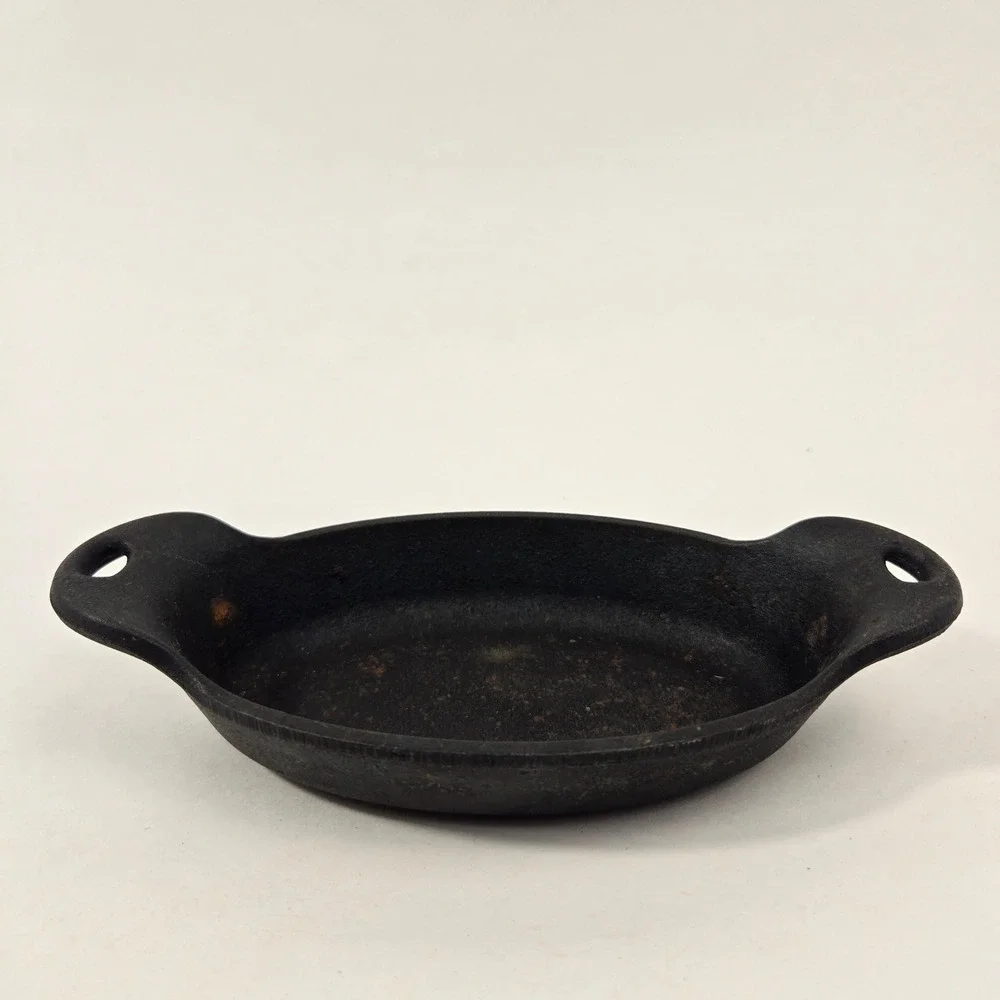 Lodge Cast Iron Oval Mini Server 9oz Black HMSO USA Made Individual Dish